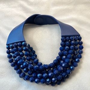 Fairchild Baldwin necklace/choker. Blue beads.